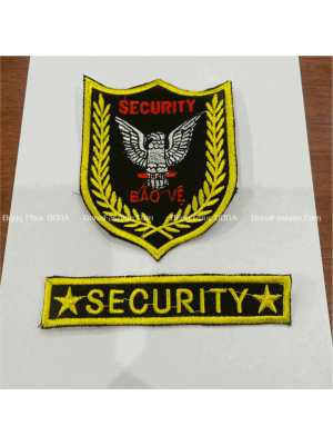 Thêu logo BẢO VỆ CON Ó SECURITY