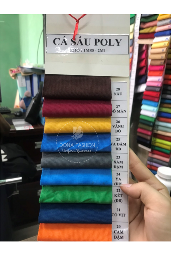 VẢI THUN CÁ SẤU POLY 4C