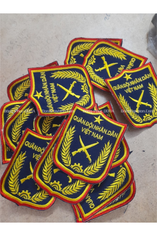 Thêu logo Quân đội nhân dân
